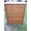 Image 1 : Tiger oak, serpentine front dresser