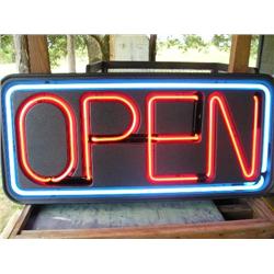 Open Neon lighted sign