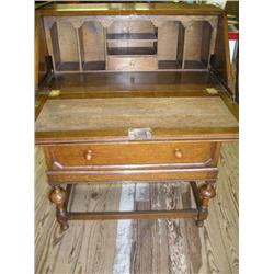 Oak drop front secretary