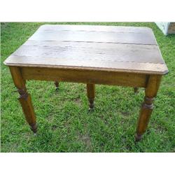 Solid oak table.