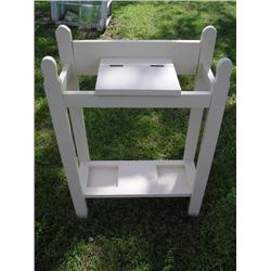 Painted wood stick stand