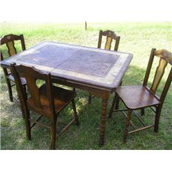 Table w/4 matching chairs.