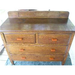 Two over two oak dresser