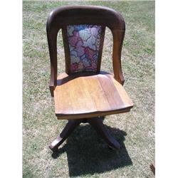 Solid oak office chair