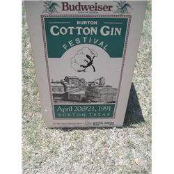 Budweiser Burton Cotton Gin sign