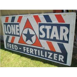 Metal Lone Star Feed Fertilizer Sign