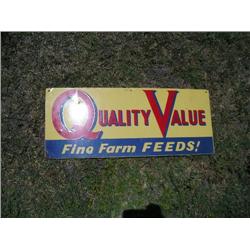 Metal Quality valve fine farm feeds sign