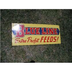 Metal Blue Line extra profit feed sign