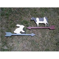 2 wood weathervane pieces