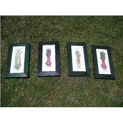 4 framed kitchen prints