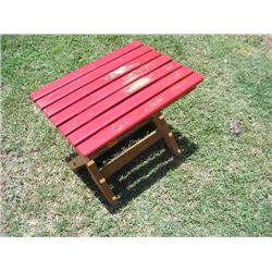 Red top foot stool
