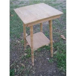 Small oak lamp table