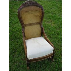 Carved Walnut rocker