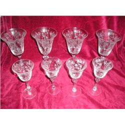Tiffin Cherokee Rose Glassware