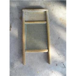Wood & glass washboard