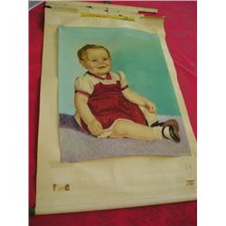 Silk portrait painting of child