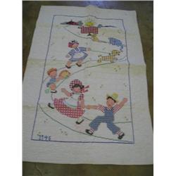 Handmade childrens quilt dated 1945