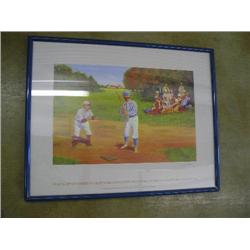 Signed framed & matted sport in art