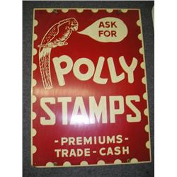 Polly Stamps metal sign
