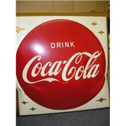 Coca-Cola large enamel sign