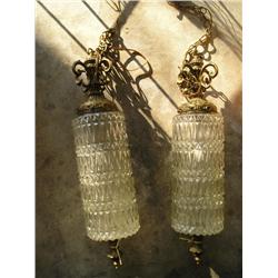 Pair of matching hanging lamps