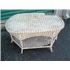 Image 1 : White wicker coffee table