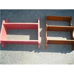 2 wood shelves