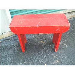 Primitive wood painted bench