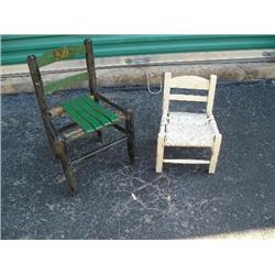 2 small children's chairs