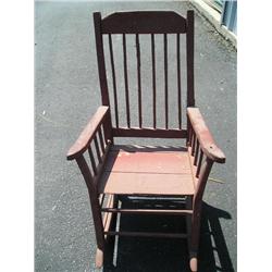 very old wooden rocker