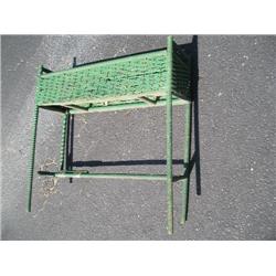 Green wicker planter