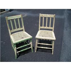 Pair of cain bottom chairs