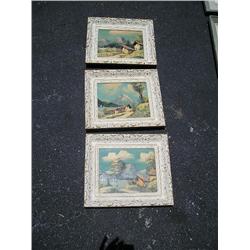 Oil on board framed pictures