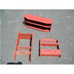 3 wood shelves