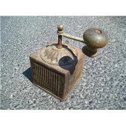 old metal coffee grinder