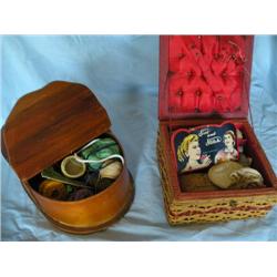 2 sewing boxes