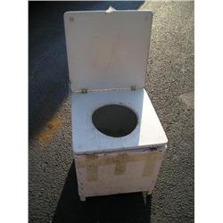 White wicker potty chair