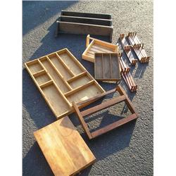 Wood hangers, cutting boards etc