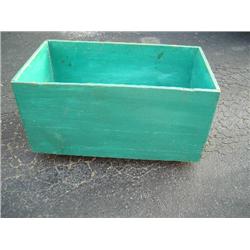 teal green blanket bin on wheels