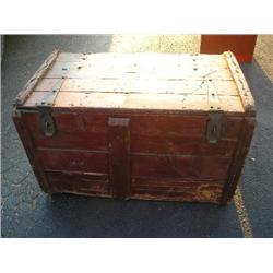 Red truck w/wrought iron latches