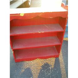 Red bookcase