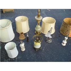 Assortment of lamps and shades