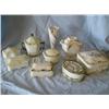 Image 1 : Milk glass dresser boxes