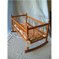 Wood doll bed