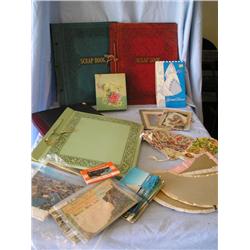 Vintage scrapbooks, postcards, valentines