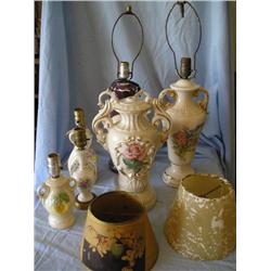 Victorian lamps, w/2 shades