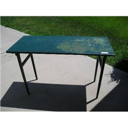 Green fold up table