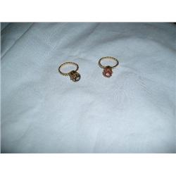 14 kt.gold ruby and sapphire diamond rings