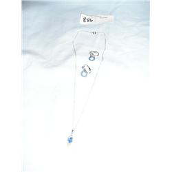 Sterling silver w/blue stones