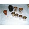 Image 1 : Travel cups in leather cases
